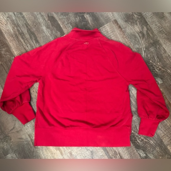 CALIA by Carrie Underwood Women's French Terry Mock Neck Pullover Red Small - Picture 3 of 7
